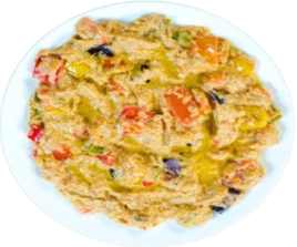 سلطة اسود - باذنجان